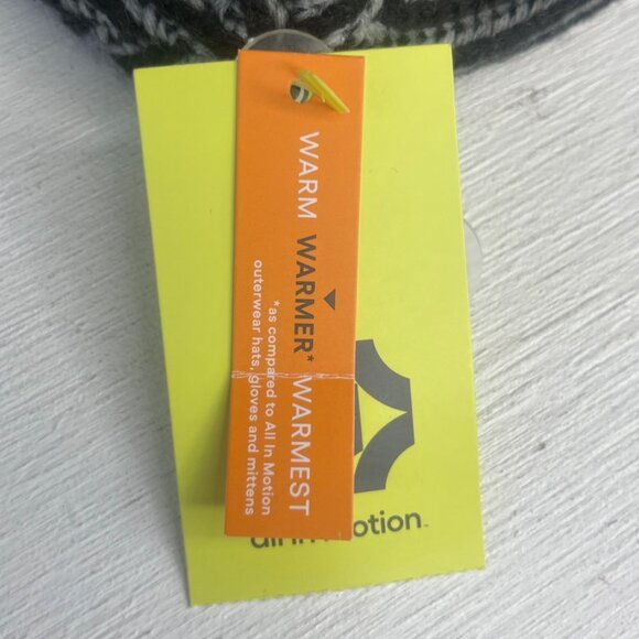 All In Motion Striped Sherpa Lined Trapper Hat Black OS Warm Lined - Picture 8 of 9